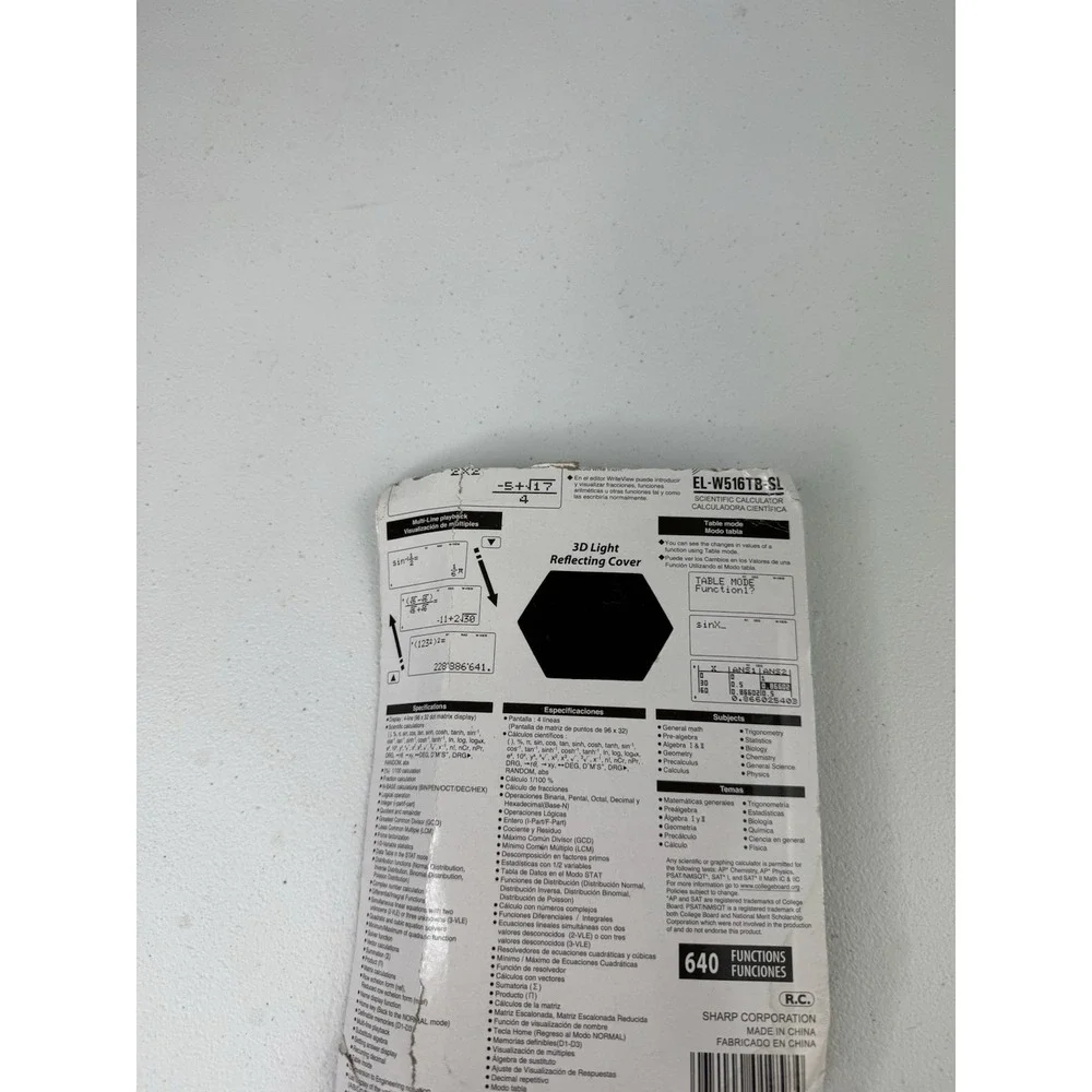 Sharp EL-W535TGB-BL Scientific Calculator, 16-Digit LCD 422 Functions SEALED